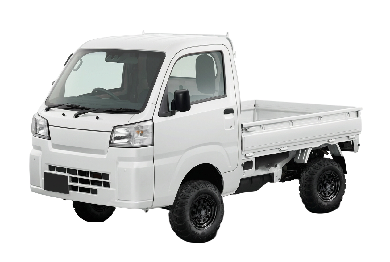 White mini kei truck